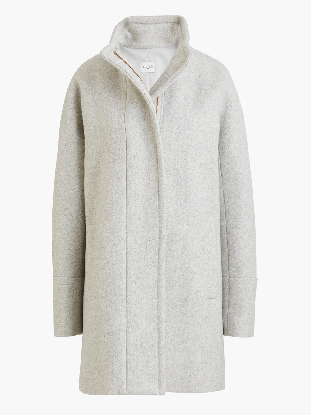 J.Crew Women’s Wool Blend Coat 0 Petite Gray Classic Tailored Jacket